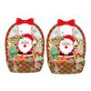 Holiday Treat Bag 2/4/6Pcs Clear Gift for Halloween Christmas, Goodie Candy Bags Packaging with Handle, Resealable Sealed Pouch Party Favors