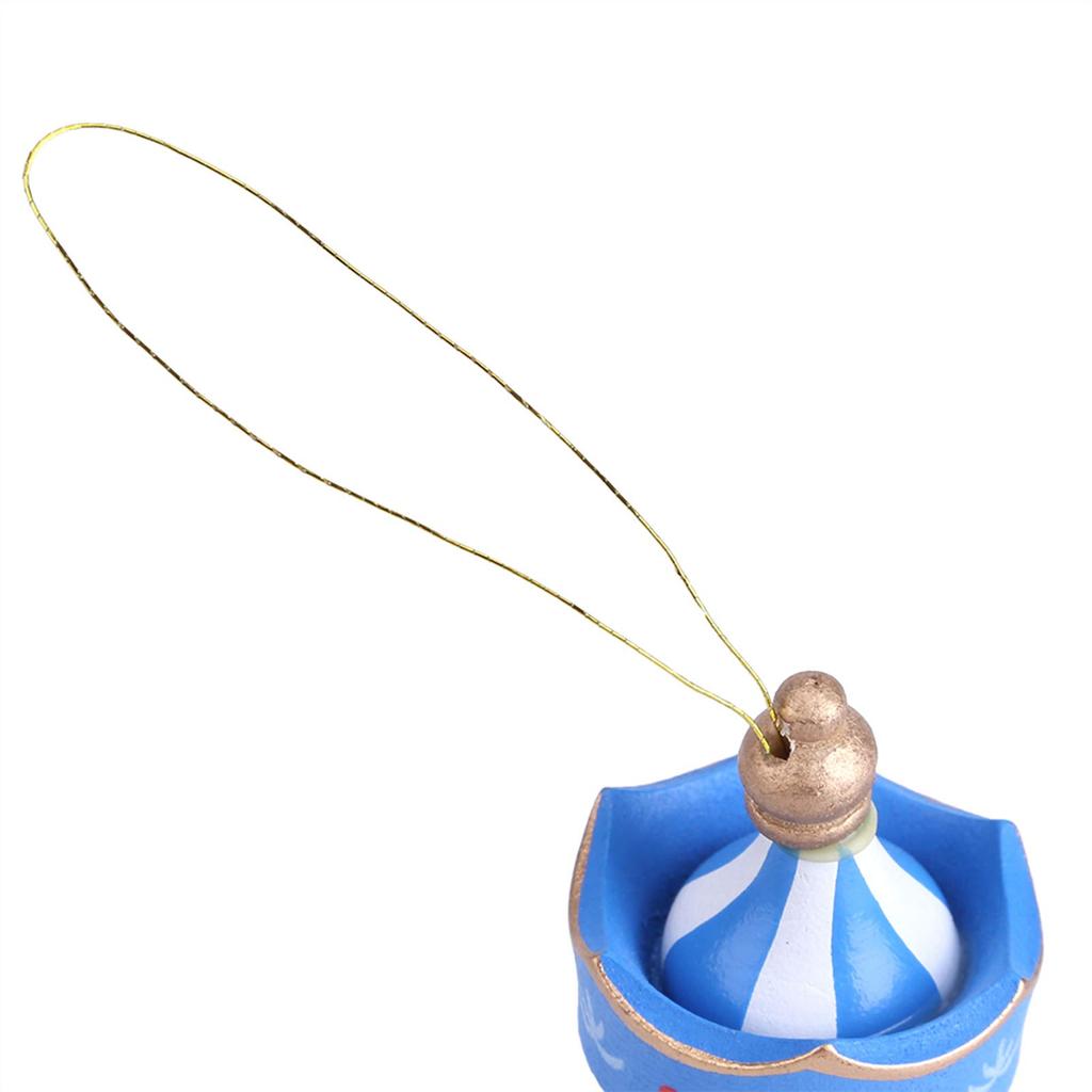6 Pieces Wooden Carousel Ornament Christmas Tree Ornament Mini Music Box Figurine Carousel Ornament Wooden Material with Hanging Strap Carousel Wooden