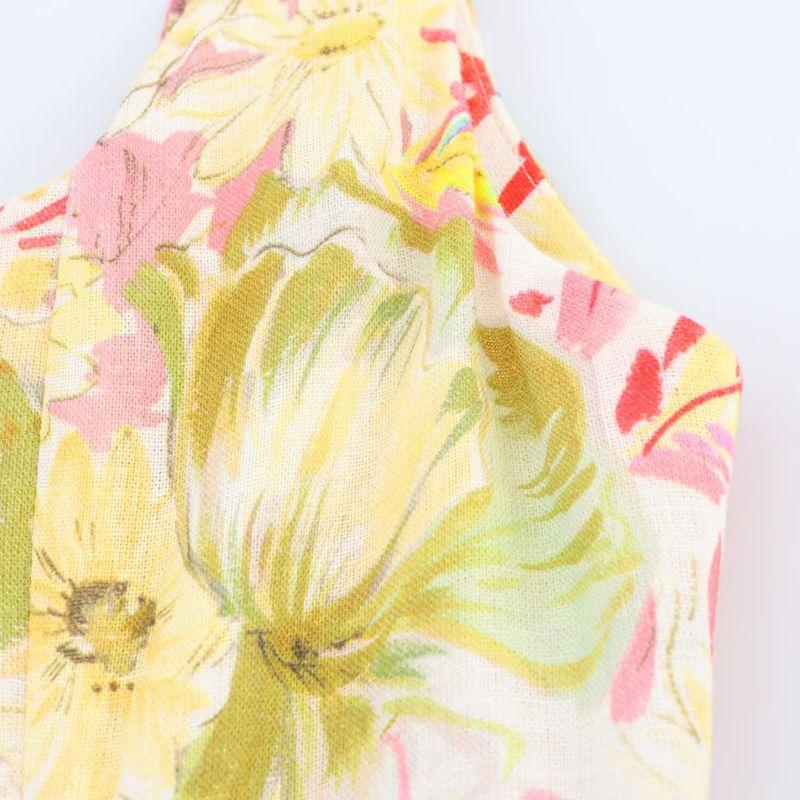 Kaslead New Women clothes Western Style Fashion Simple Blend Print Dress 3290175