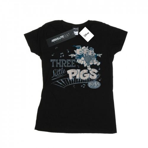 

Disney Womens/Ladies Three Little Pigs 1933 Cotton T-Shirt білий