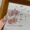10Pcs Kawaii 3D Silver Gold Bowknot Bow Ballerina Girl Alloy Pearl Nail Art Diy Nails Accessories Decoration Charms