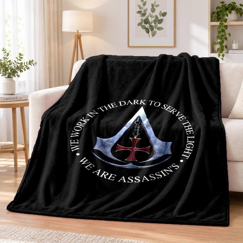 Coperta Morbida Calda Accogliente in Flanella Assassin's Creed per Divano Letto Uso Interno Casa Camera da Letto