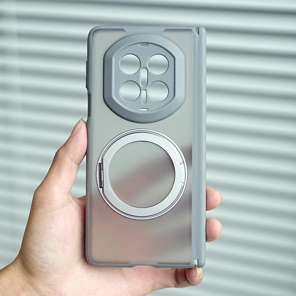 Case For Huawei Mate X7 New Hard Matte Double Axis Folding Magnetic Bracket Anti Slip Protection Phone Cover For Mate X7 Shell