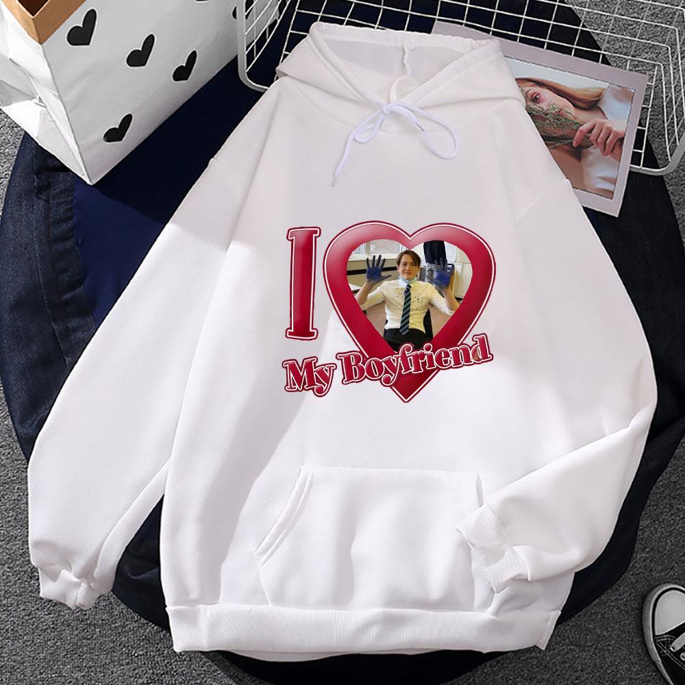 I Love My Boy Friend Kit Connor Sweatshirts Winter Fleece Hoodies with Pocket Clothing Streetwear Men Tracksuit Sudaderas