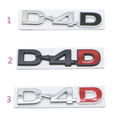 D4D D-4D Logo Etiqueta engomada del coche Emblema Insignia Calcomanías para T/oyota P/rado L/y C/ruiser F/ortuner T/undra V/ios H/arrier H/ilux C/amry C/orolla CHR