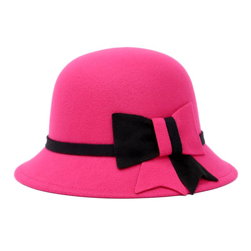 ZHENYUEQI Women's Autumn/Winter Felt Fedora Hat with Bow