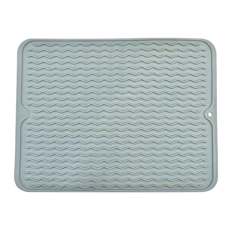 Silicone Dish Drying Mat,40 X 30cm Large Dish Drying Mats,Counter Top Mat,Dish Draining Mat,Silicone Tray Kitchen Accessories