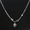 Flame Moonstone Necklace Tide Light Luxury Fashion High-end Titanium Steel Jewelry Couple Clavicle Necklace