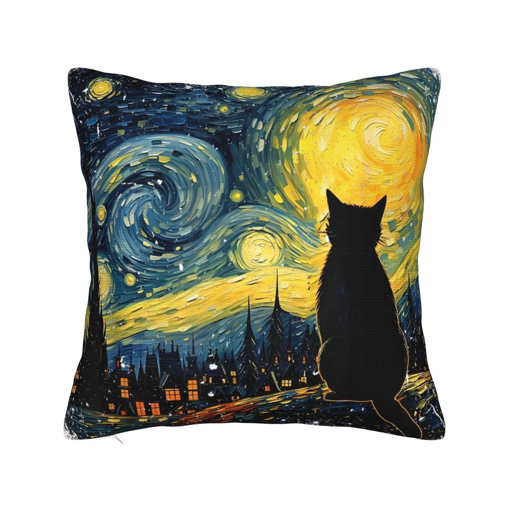 Maneki Neko Cat Lucky Cat Pillowcase Printed Fabric Cushion Cover Decoration Pillow Case Cover Home 18''