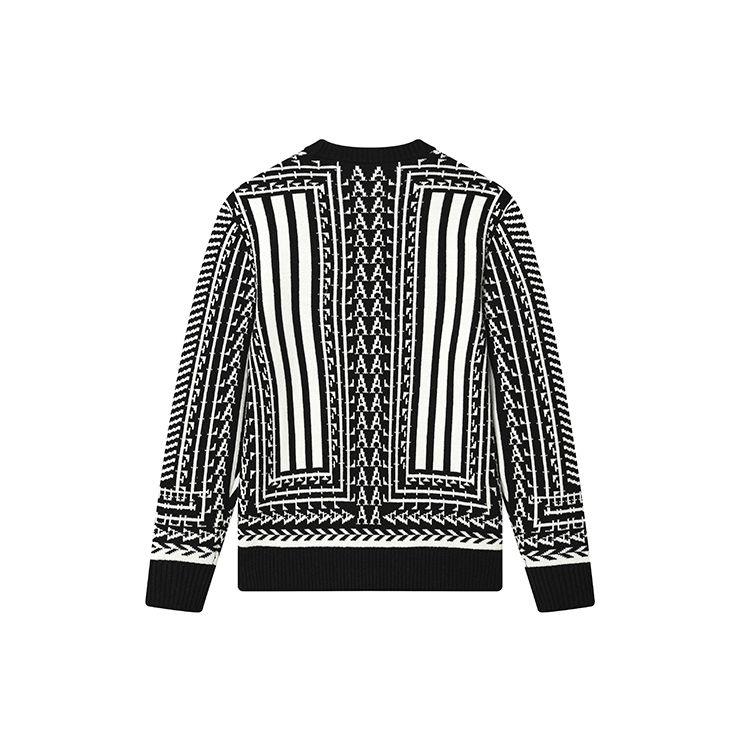 Fila Fleece Printed Pullover Sweater Men Sweater Black F11M318402F-ZA