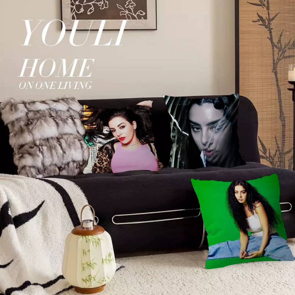 Singer C-Charli X-Xcx Pillow Cover For Bedroom Room And Living Room Sofa Decorative Cushion Cover