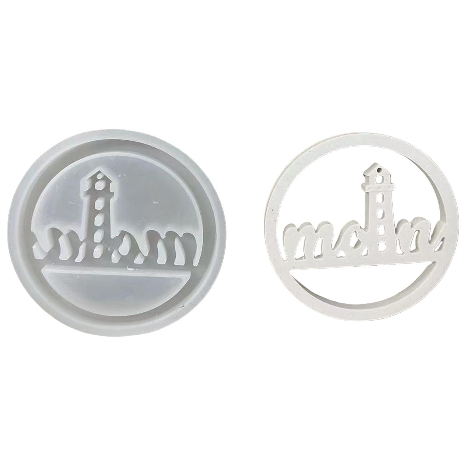 

Силиконовые формы для изготовления круглых подвесок-шармов в виде маяка и чайки, декораций для литья, для креативного домашнего декора A