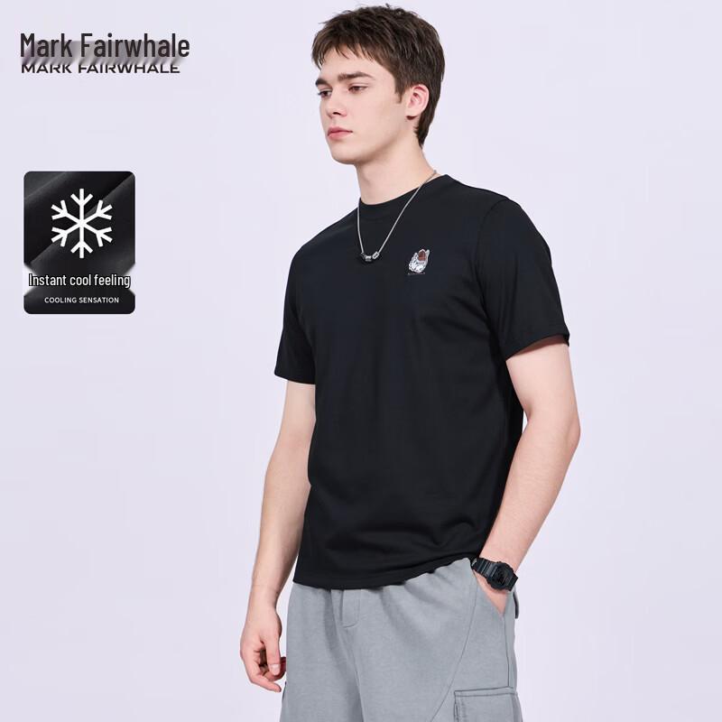 

Mark Fairwhale Men s Embroidered Round Neck Short Sleeve T-Shirt 165/S