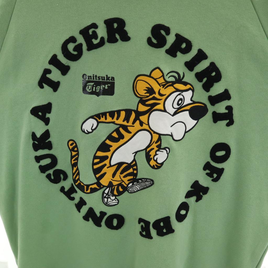 ONITSUKA TIGER Long sleeve sweat trainer M Green system Men's Used