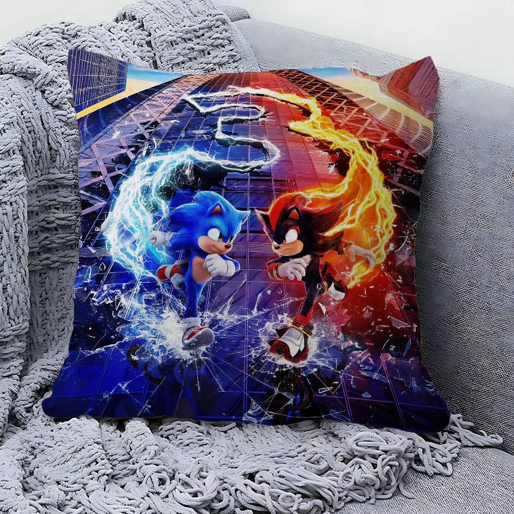Anime S-Sonics H-Hedgehoges Pillow Gift Home Office Decoration Pillow Bedroom Sofa Car Cushion Coverpillow Case