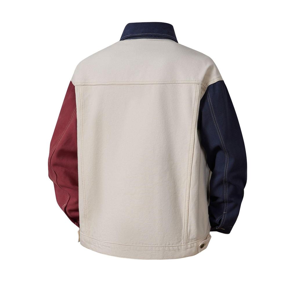 Men's 2025 Autumn Trendy Color Block Patchwork Jacket