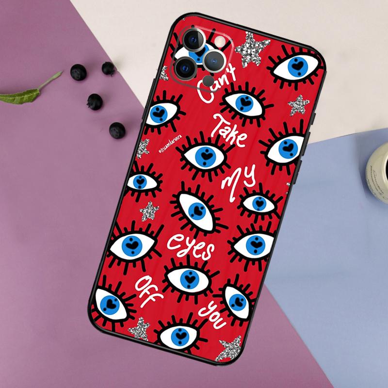 

Lucky Eye Blue Evil Eye Print Phone Case For iPhone 16 15 14 13 12 11 17 Pro Max 13 mini 16 Plus 16e 17 Air Bumper Cover iPhone 13