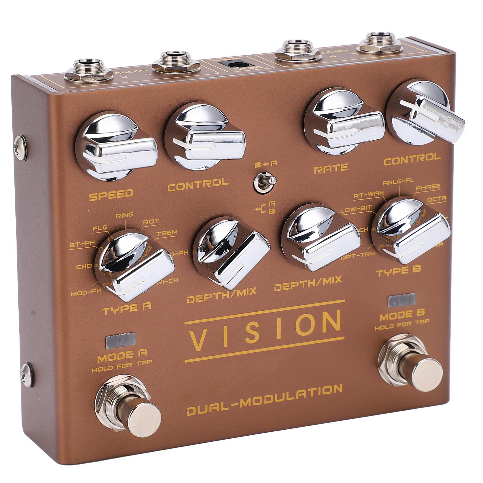 

2-канальная модулирующая педаль, стереовход-выход, 9 мультиэффектов для электрогитары R-09