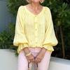 2026 Women's Casual Long Sleeve V-neck Cardigan Multi-color Top