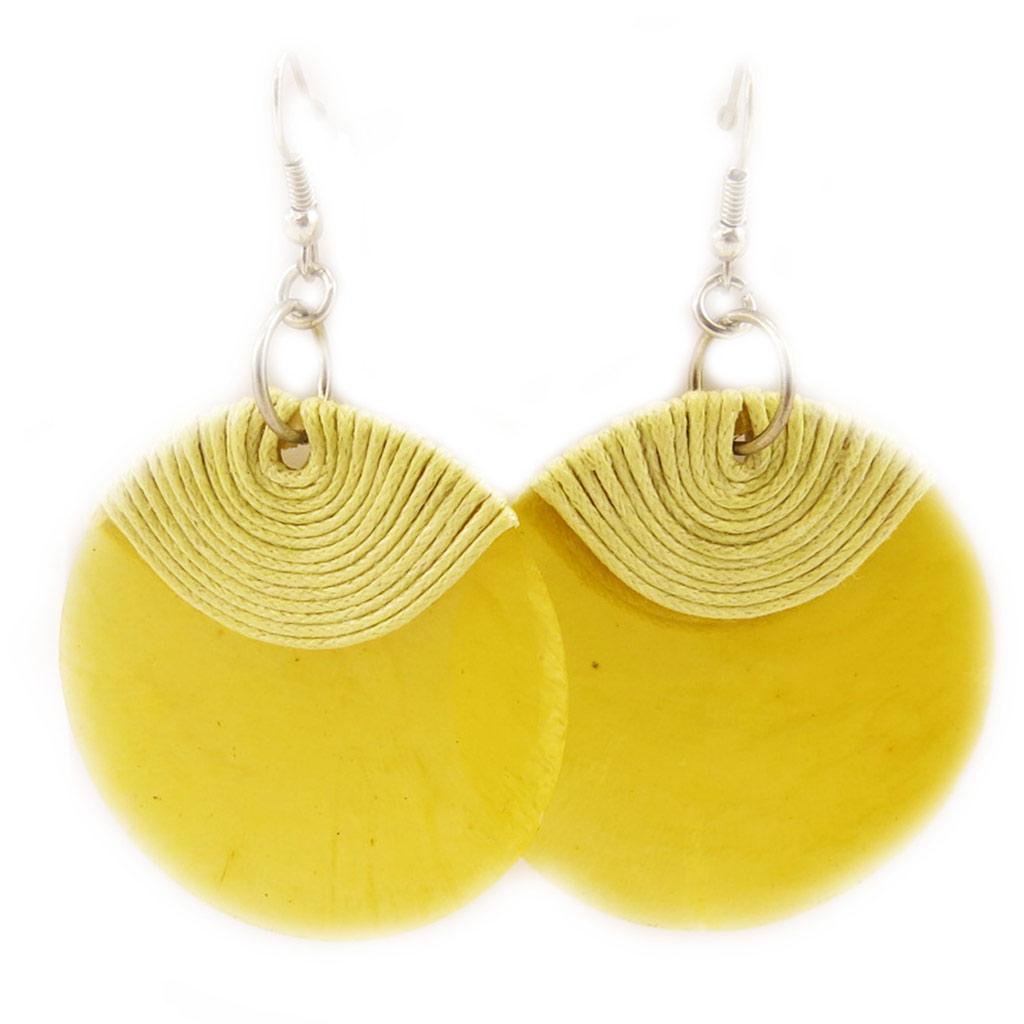 Les Trésors De Lily [L5190] - Yellow 'Kilimanjaro' Designer Earrings