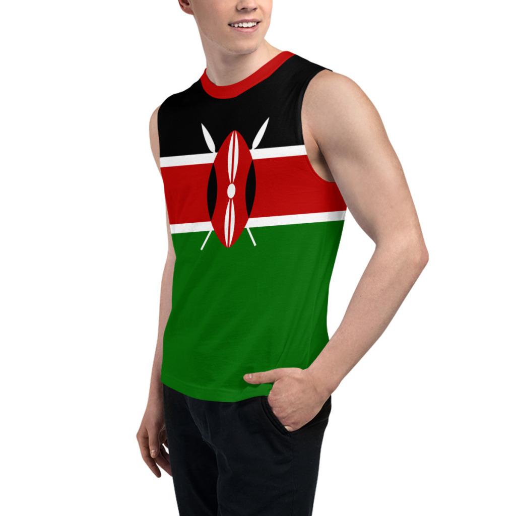 Sleeveless T-shirt Kenya Flag 3D Men's Boys Tshirt Gyms Tank Tops Fitness Joggers Basketball Training Vest