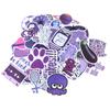 50Pcs Cartoon Purple Stickers Diy Suitcase Laptop Guitar Bicycle Car Decals
