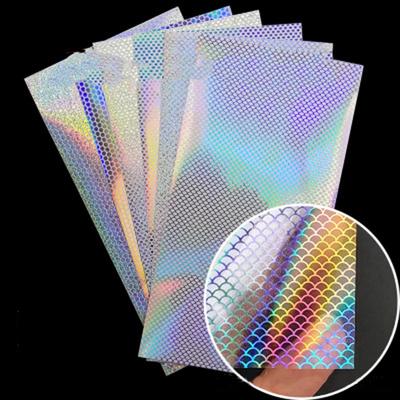 10 stücke Locken 20x10cm Aufkleber DIY Geändert Fisch Skala Flash Band Hohe Qualität