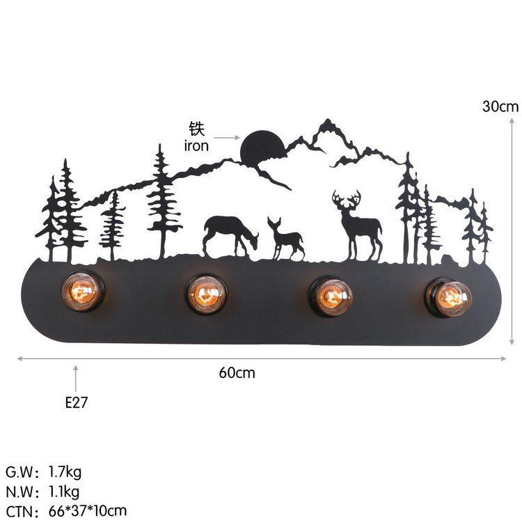 Retro Loft Style Iron Black Rural Industrial Wall Lamp Wall Sconce Light Fixtures Porch Hallway