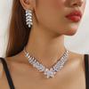 Elegant Crystal Necklace & Earrings Set for Weddings and Banquets