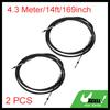2pcs 134 146 169 228 Inch Marine Throttle Shift Remote Control Box Cable for Outboard Engine Boat Motor Steering System Black