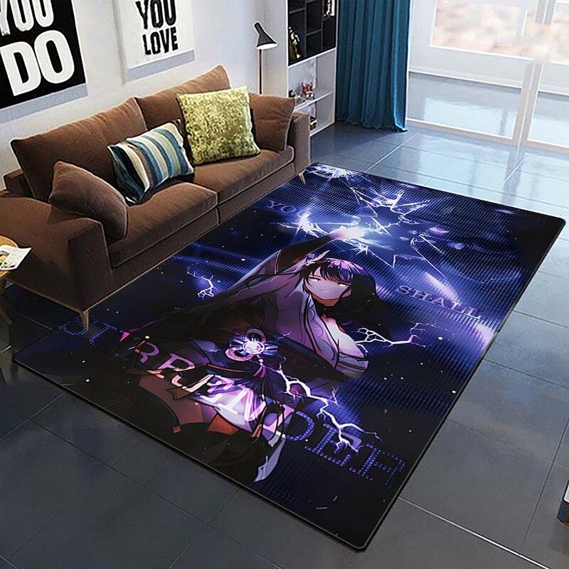 Genshin Impact Teppiche, Wohnzimmer-Dekoration, Schlafzimmer, Salon, Teetisch, Bereich, Teppich, Matte, weiches Flanell, große Teppiche und Baby-Geschenkteppich