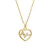 Cat's Eye Heart Necklace: Elegant Light Luxury Versatile Heartbeat Frequency Chain Jewelry Gift for Women