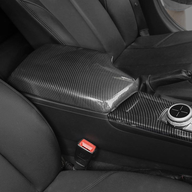 Accessories for BMW 3.4 Series F30 F31 F34 F36 3GT 320i ABS carbon fiber car center console cover armrest box decorative cover
