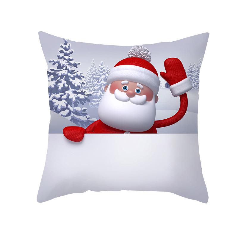 45X45CM Christmas Pillowcase Nordic Home Sofa Cushion Cover Cartoon Anime Printing Office Pillowcase for Home Santa Sofa Ornaments Cushion Cover