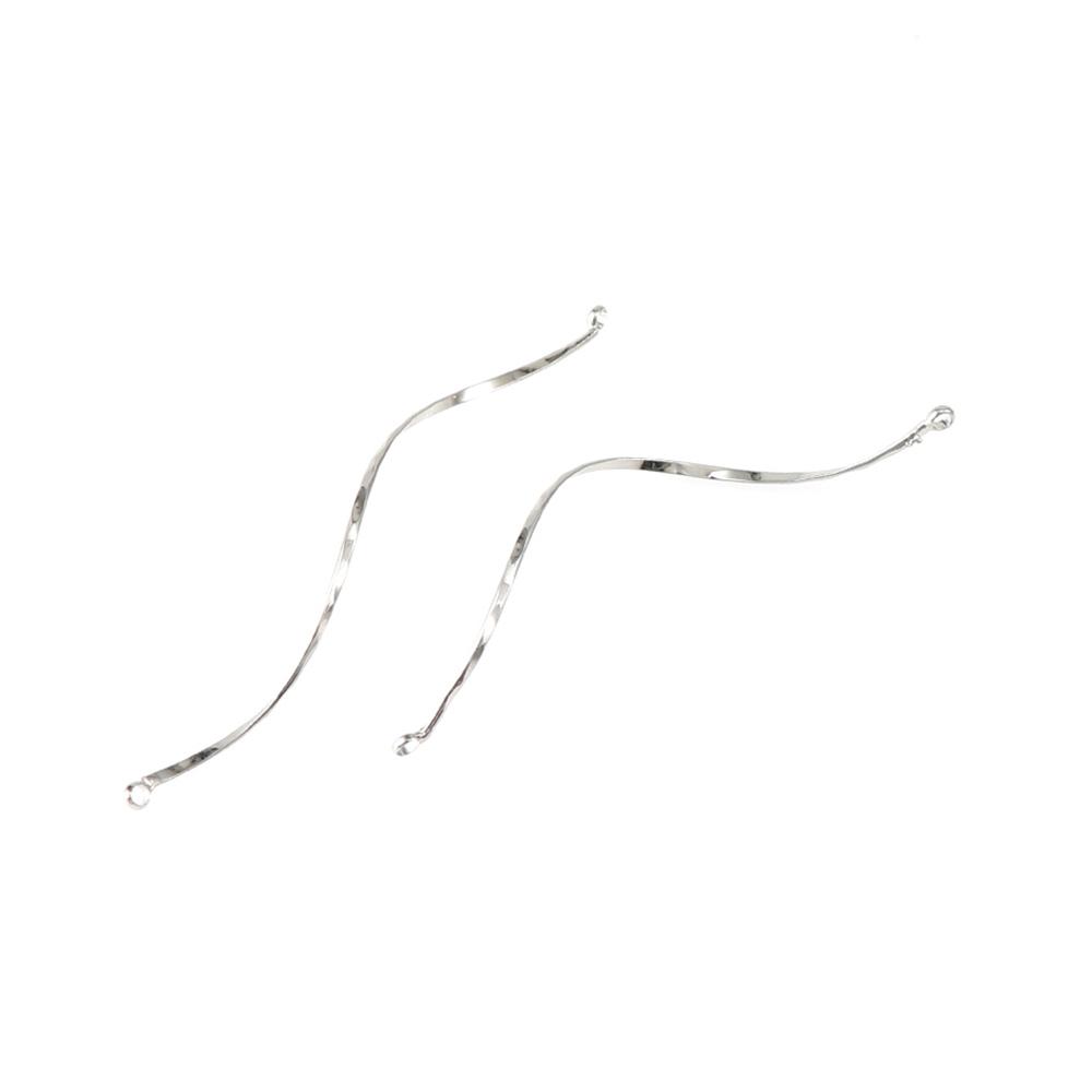 5.3-6.6cm10Pcs S shape Pendant DIY Earring Accessories Materials Double Head Crafting Supplie Jewelry Making Bracelet Necklace
