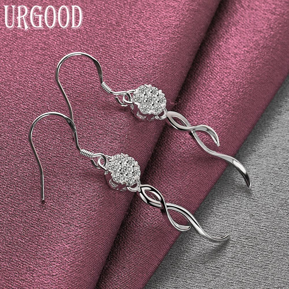 925 Sterling Silver Charm Pendant Earrings Wedding Jewelry