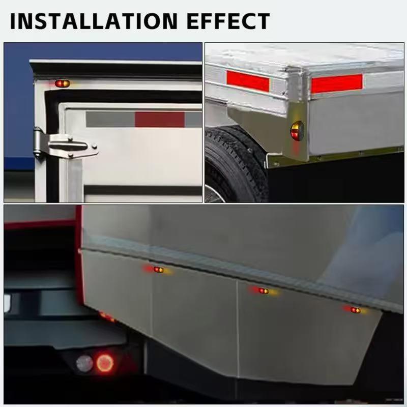 Doppelfarbige Rot Gelbe LED Seitenmarkierungsleuchten für LKWs Anhänger Schwerlastfahrzeuge mit hoher Sichtbarkeit Wasserdicht