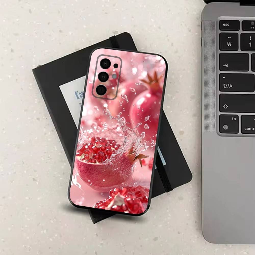 Tasty Fruit Pomegranate For Samsung Galaxy A53,31,52,72,41,Note,J7,8,9,5G,22,73,32,71, Soft Black Silicone Case