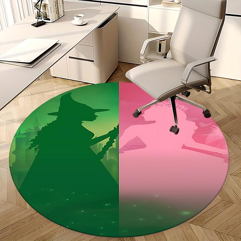 Wizard Princess Chair mat Round Rug-Office carpet, Machine Washable, Non-slip, Suitable for Living Rooms, Bedrooms