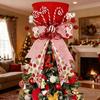 Christmas Hat Tree Top Star Christmas Tree Top Decoration Hat Retractable Spring Bow, Beautiful Christmas Tree Decorations