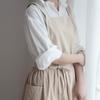 Cotton Waterproof Cotton-linen Artistic Apron Kitchen Vest Apron Skirt Work Uniforms for Coffee Shops and Milk Tea Shops