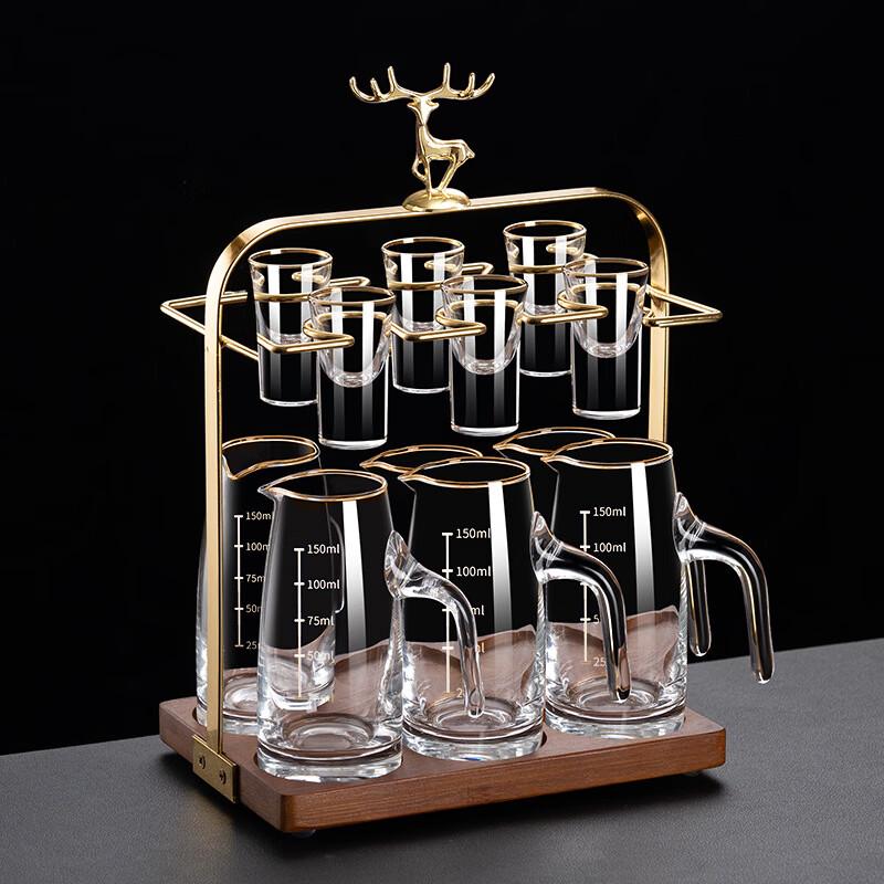 Glass Liquor Decanter and Shot Glass Set