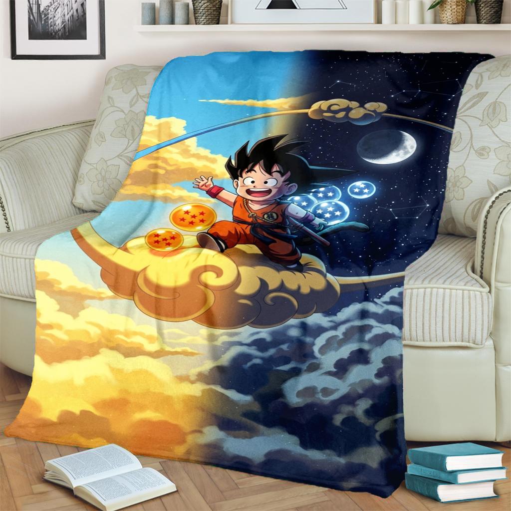 Dragon Ball! Blanket Flannel Soft Warm Print for Bedrooms, Sofas, Beds, Chairs, Picnics, Travel