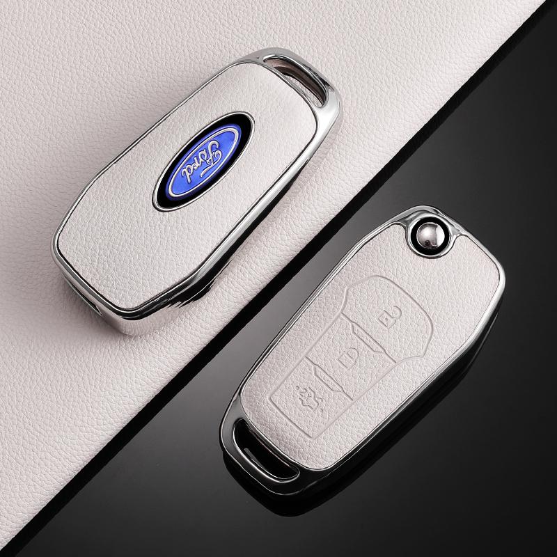 TPU Car Flip Key Cover Case Protective Shell Bag Keychain Holder for Ford Fusion Fiesta Escort Mondeo Everest Ranger Accessories