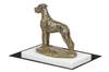 Great Dane II - hundefigur, figur på hvit base, trofé for Art-Dog hundeutstilling