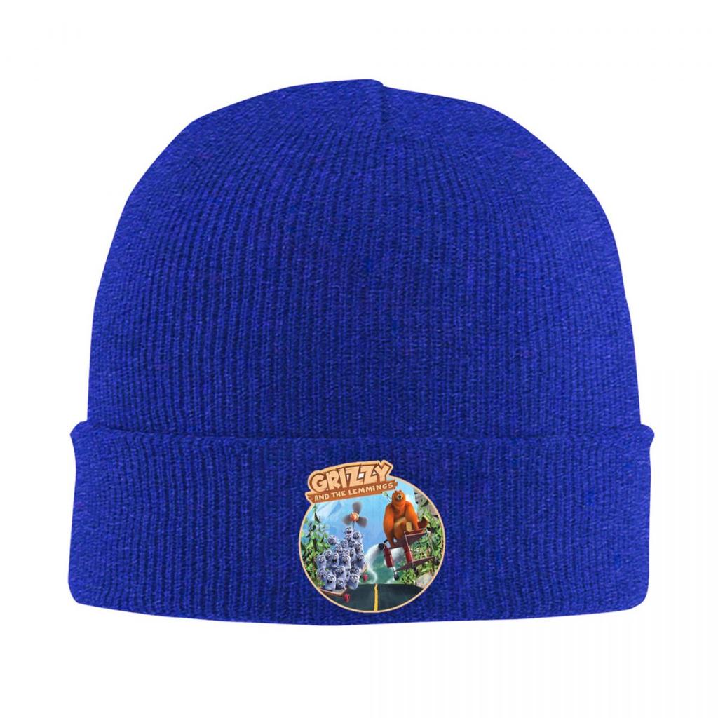 Grizzy And The Lemmings Warm Knitted Cap Winter Knit Bonnet Hat Skullies Beanies Hip Hop Caps for Unisex
