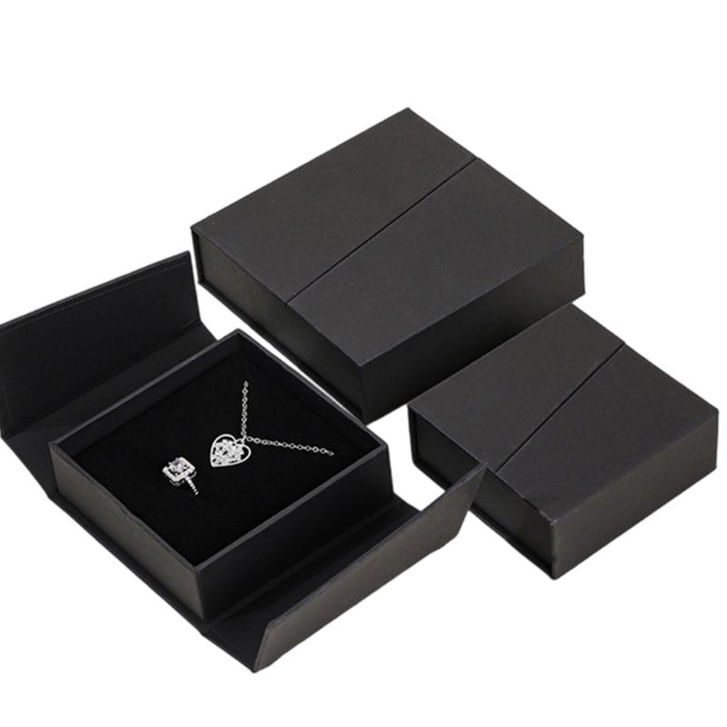 Double Flip Lid Magnetic Closure Jewelry Box for Travel Use Necklace Ring Earrings Storage Organiser For Accessories
