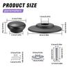 Universal Lid Cover Knob Heat-Resistant Cooking Pot Pan Lid Knob Cap Replacement Lifting Handle Kitchen Cookware Handgrip Black