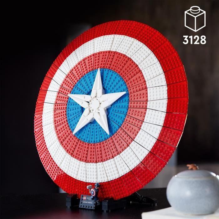 LEGO® Marvel 76262 Le Bouclier de Captain America, Maquette Avengers pour Adultes avec Marteau de Thor