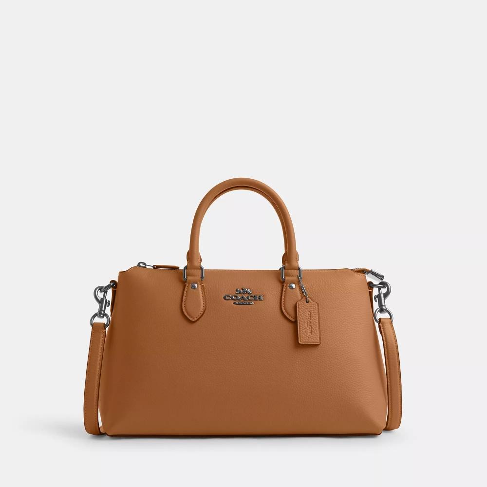 

Легкое серебряное седло Coach Georgia Satchel
